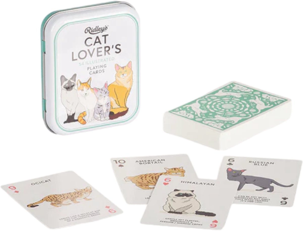 Ridleys Games - Speelkaarten Cat Lovers (54 geillustreerde kaarten)